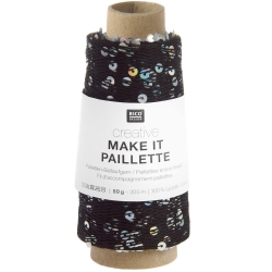 Creative Make It Paillette 012 Schwarz Silber